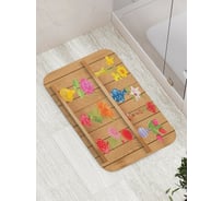 Коврик противоскользящий JoyArty "Ухоженные цветы" для ванной, сауны, бассейна, bath_16663