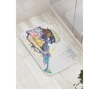 Коврик противоскользящий JoyArty "Трубадур в красках" для ванной, сауны, бассейна, bath_16685