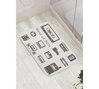 Коврик противоскользящий JoyArty "Лучшее из девяностых" для ванной, сауны, бассейна, bath_16795