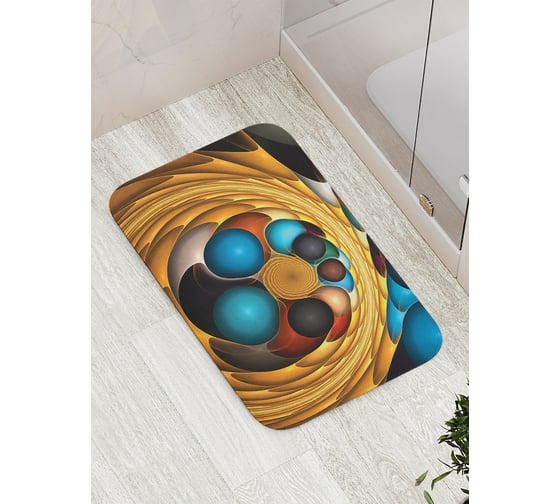 Коврик противоскользящий JoyArty "Космический фрактал" для ванной, сауны, бассейна, bath_16983 1