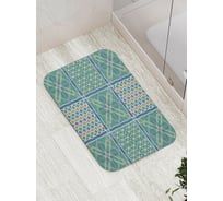 Коврик противоскользящий JoyArty "Фигурная зелень" для ванной, сауны, бассейна, bath_17009