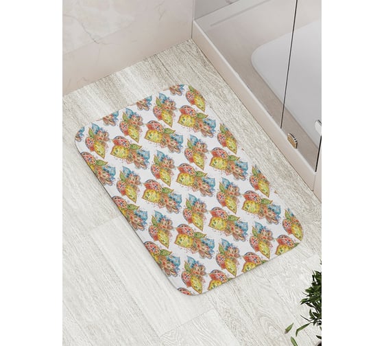 Коврик противоскользящий JoyArty "Экзотика цветов" для ванной, сауны, бассейна, bath_16935 1