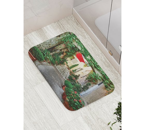Коврик противоскользящий JoyArty "Ступеньки в саду" для ванной, сауны, бассейна, bath_17255 1