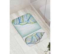 Коврик противоскользящий JoyArty "Ракушка с росписью" для ванной, сауны, бассейна, bath_17272