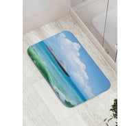 Коврик противоскользящий JoyArty "Лайнер на волнах" для ванной, сауны, бассейна, bath_17818