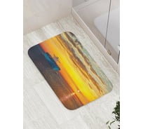 Коврик противоскользящий JoyArty "Туристы едут на закат" для ванной, сауны, бассейна, bath_17819