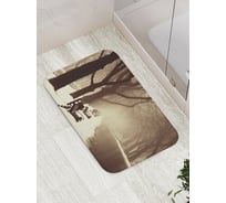 Коврик противоскользящий JoyArty "Засыпанные лавочки" для ванной, сауны, бассейна, bath_17623