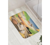 Коврик противоскользящий JoyArty "Обезьяны с бананами" для ванной, сауны, бассейна, bath_7475