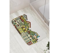 Коврик противоскользящий JoyArty "Красочный район" для ванной, сауны, бассейна, bath_18029