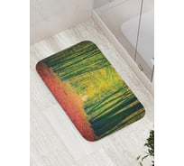 Коврик противоскользящий JoyArty "Аллея посреди леса" для ванной, сауны, бассейна, bath_15755