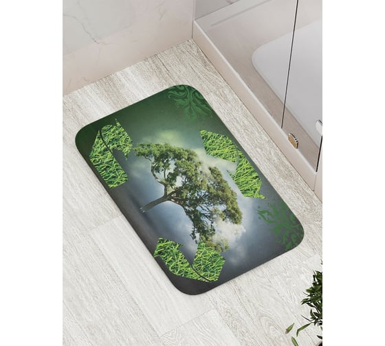 Коврик противоскользящий JoyArty "Экосистема" для ванной, сауны, бассейна, bath_7326 1