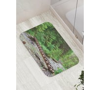 Коврик противоскользящий JoyArty "Лесная переправа" для ванной, сауны, бассейна, bath_10403