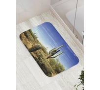 Коврик противоскользящий JoyArty "Кактусовый путь" для ванной, сауны, бассейна, bath_15708