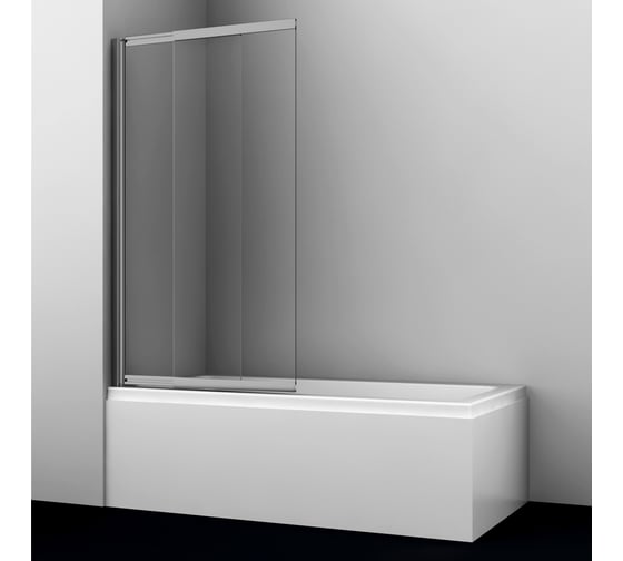 Стеклянная шторка на ванну WasserKRAFT Tauber 64S02-80