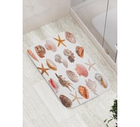 Коврик противоскользящий JoyArty "Ракушки для коллекционера" для ванной, сауны, бассейна, bath_11813