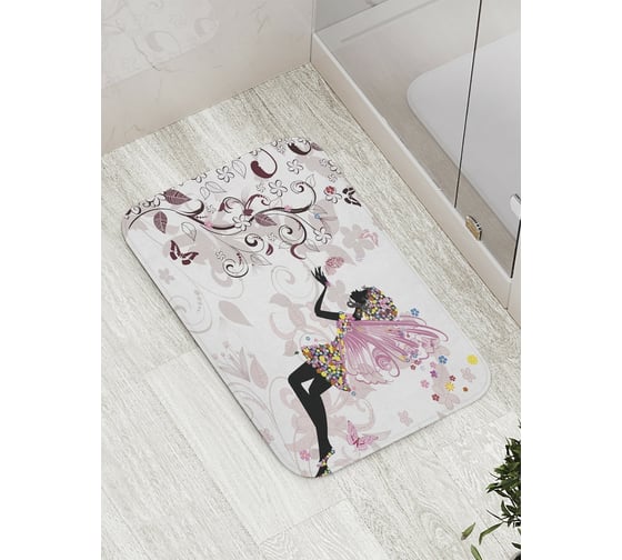 Коврик противоскользящий JoyArty "Цветущая фея" для ванной, сауны, бассейна, bath_11947 1