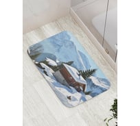 Коврик противоскользящий JoyArty "Дома на снежной горе" для ванной, сауны, бассейна, bath_20640