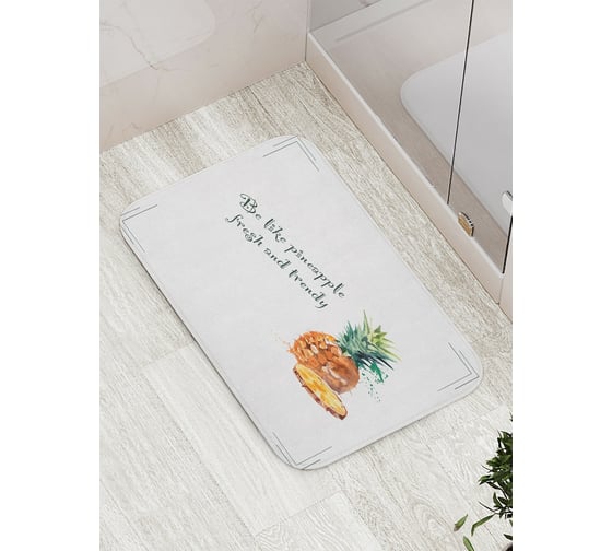 Коврик противоскользящий JoyArty "Свежесть ананаса" для ванной, сауны, бассейна, bath_378496 1