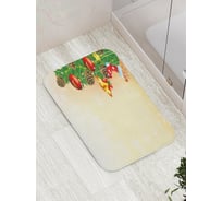 Коврик противоскользящий JoyArty "Праздничные шишки" для ванной, сауны, бассейна, bath_18934