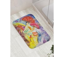 Коврик противоскользящий JoyArty "Грибная магия" для ванной, сауны, бассейна, bath_18644