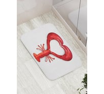 Коврик противоскользящий JoyArty "Любовный лобстер" для ванной, сауны, бассейна, bath_17283
