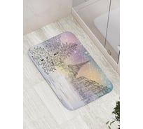 Коврик противоскользящий JoyArty "Снежный париж" для ванной, сауны, бассейна, bath_18891
