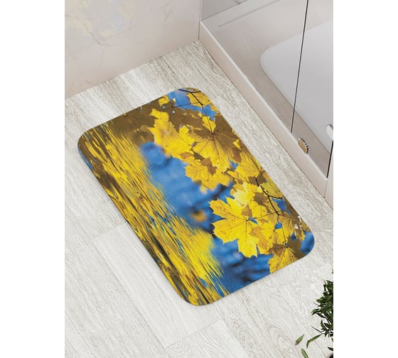 Коврик противоскользящий JoyArty "Золотой клен над водой" для ванной, сауны, бассейна, bath_774 1