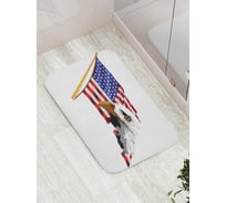 Коврик противоскользящий JoyArty "Орел на флаге америки" для ванной, сауны, бассейна, bath_20696