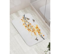 Коврик противоскользящий JoyArty "Воробьи ждут осень" для ванной, сауны, бассейна, bath_18849