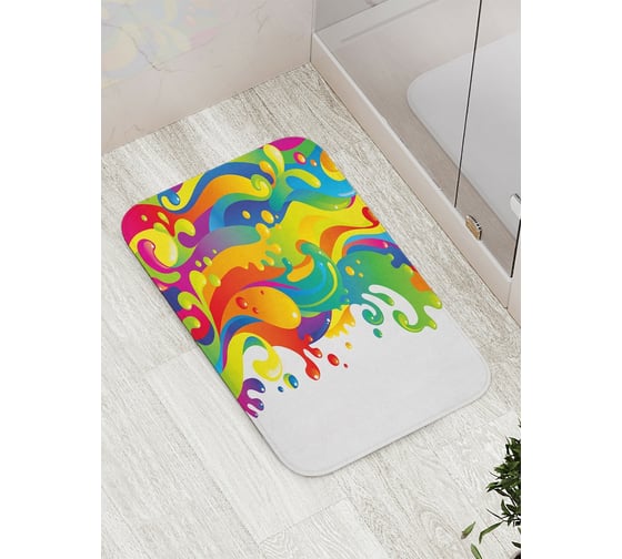Коврик противоскользящий JoyArty "Радужный водопад" для ванной, сауны, бассейна, bath_18631 1