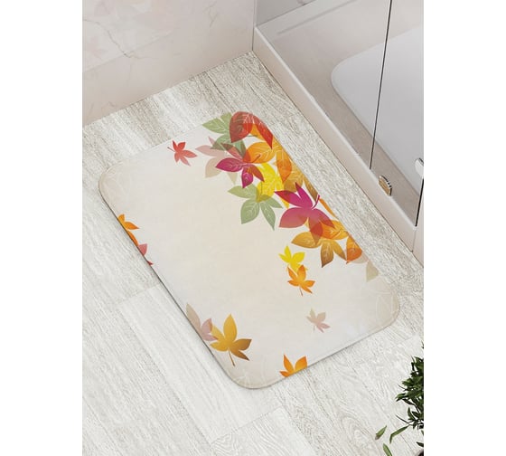 Коврик противоскользящий JoyArty "Парящие листья" для ванной, сауны, бассейна, bath_18828 1