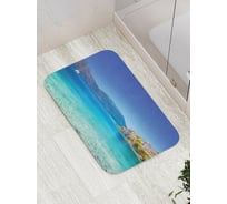 Коврик противоскользящий JoyArty "Дома на берегу реки" для ванной, сауны, бассейна, bath_20650