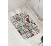 Коврик противоскользящий JoyArty "Ретро с пуговицами" для ванной, сауны, бассейна, bath_18866