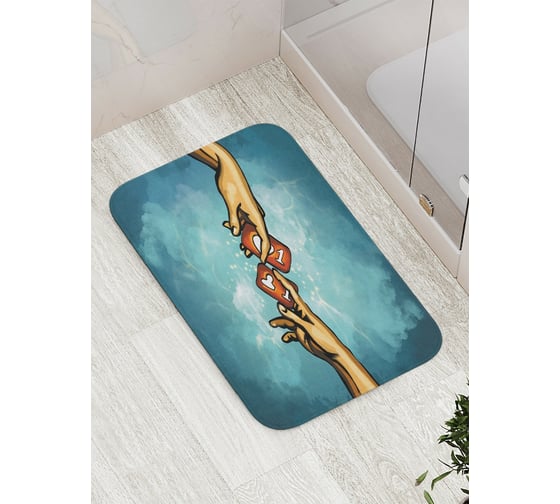 Коврик противоскользящий JoyArty "Сюрреалистическое сотворение" для ванной, сауны, бассейна, bath_378641 1
