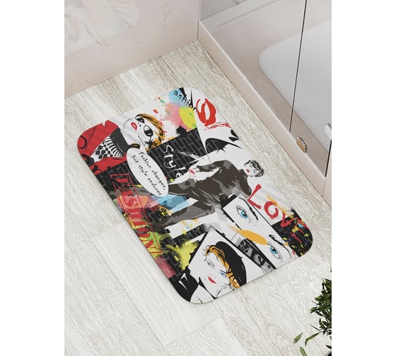 Коврик противоскользящий JoyArty "Мода и стиль" для ванной, сауны, бассейна, bath_21036 1