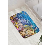 Коврик противоскользящий JoyArty "Купание с рыбами" для ванной, сауны, бассейна, bath_21286