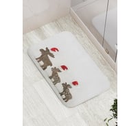 Коврик противоскользящий JoyArty "Рождественские олени" для ванной, сауны, бассейна, bath_23353