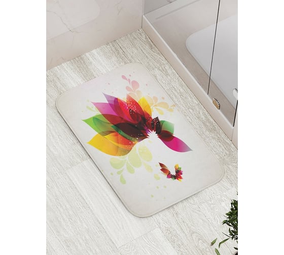 Коврик противоскользящий JoyArty "Возрождение цветка" для ванной, сауны, бассейна, bath_22242 1