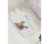Коврик противоскользящий JoyArty "Будь позитивным" для ванной, сауны, бассейна, bath_23363