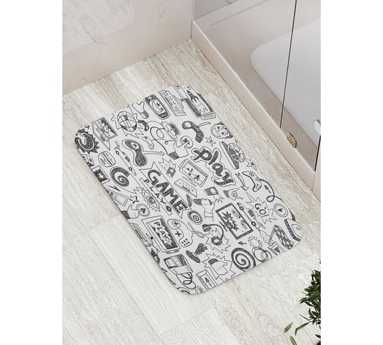 Коврик противоскользящий JoyArty "Игровой мир" для ванной, сауны, бассейна, bath_23515 1