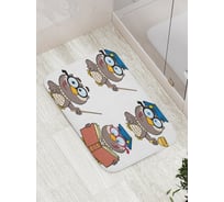 Коврик противоскользящий JoyArty "Умная сова" для ванной, сауны, бассейна, bath_4506