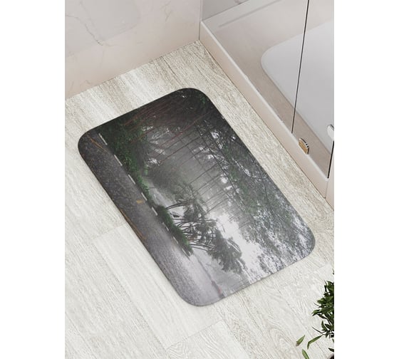 Коврик противоскользящий JoyArty "Тропический дождь" для ванной, сауны, бассейна, bath_4538 1