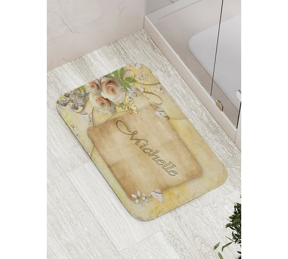 Коврик противоскользящий JoyArty "Валентинка Мишель" для ванной, сауны, бассейна, bath_4443 1