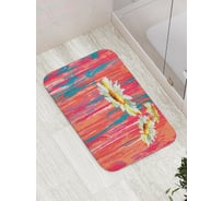 Коврик противоскользящий JoyArty "Яркие ромашки" для ванной, сауны, бассейна, bath_4480