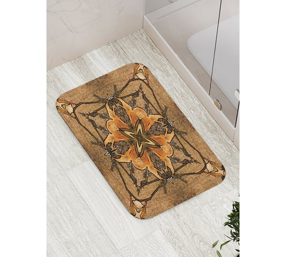 Коврик противоскользящий JoyArty "Ритуал с цветами" для ванной, сауны, бассейна, bath_4577 1
