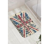 Коврик противоскользящий JoyArty "Британский флаг и надпись на английском языке" для ванной, сауны, бассейна, bath_4515