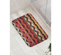 Коврик противоскользящий JoyArty "Зигзаги с видения" для ванной, сауны, бассейна, bath_4337