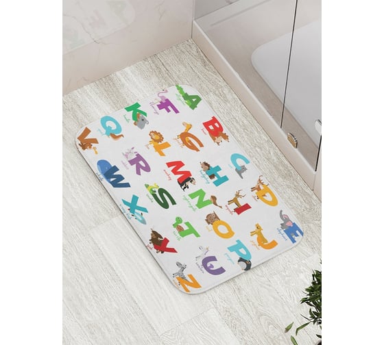 Коврик противоскользящий JoyArty "Английский алфавит" для ванной, сауны, бассейна, bath_279834 1