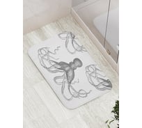 Коврик противоскользящий JoyArty "Трио осьминогов" для ванной, сауны, бассейна, bath_4418