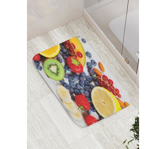 Коврик противоскользящий JoyArty "Витаминный набор" для ванной, сауны, бассейна, bath_378808 1